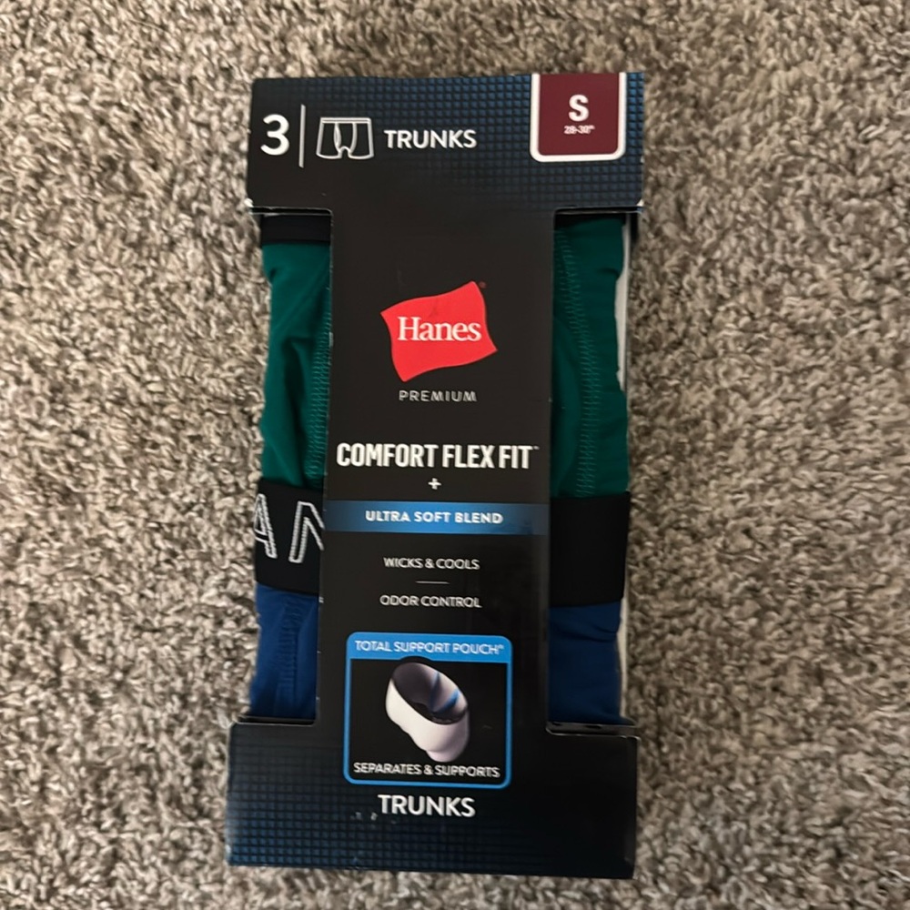 Hanes Premium Comfort Flex Trunks (Boxer Briefs) Size Small